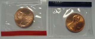 2001 - P And 2001 - D Gem Bu Lincoln Cents In Cello Packs Dutch