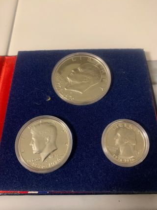 Cm - 2 1976 - S Bicentennial Silver 3 Coin Proof Set