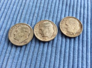 1950,  1954,  And 1956 Franklin Dimes