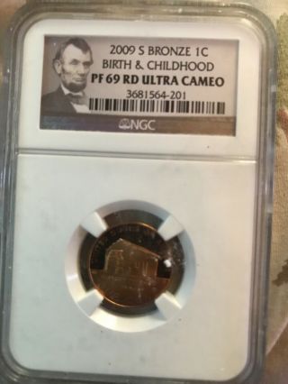2009 - S Lincoln Cent Penny 1c - Log Cabin/birth Place Proof Ngc Pf 69 Ultra Cameo