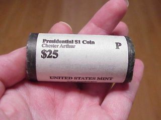 P - Chester Arthur - Presidential Dollar Coin $25 Roll - Us