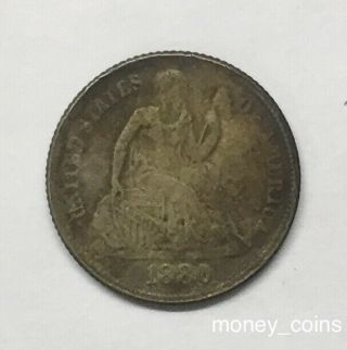 Coin One Dime 1880,  Usa.