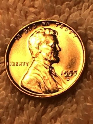 1955 - D Lincoln Wheat Cent Penny Gem Bu Red
