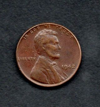 1942 Lincoln Wheat 1¢ Penny US One Cent Coin.  Circulated.  postage Australia 2