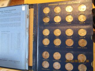 1938/1964 Jefferson Nickel Set Vf/xf,  Missing 2 Coins (69)