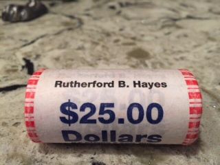 Rutherford B Hayes,  Presidential $1,  $25 Roll,  Denver,  Wrap,  Bu