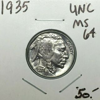 1935 Buffalo Indian Head Nickel Brilliant Uncirculated,