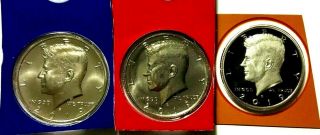 2019 P - D - S Kennedy Half Dollars From & Proof Set (3 Coins)