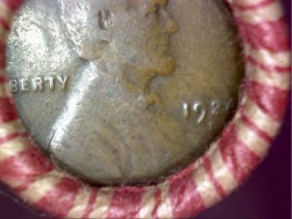 Unsearched Shotgun Penny Roll - 1924 D Wheat Cent & Ih Showing On Reverse End