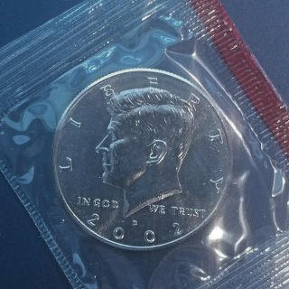 2002 - D Kennedy Half Dollar In Cello From Us Uncirculated Set