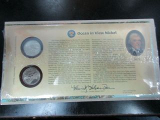 2004 Ocean In View Jefferson Nickel First Day Cover Shrink Wrapped