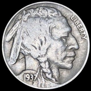 1937 - D Buffalo Nickel 5c Denver - One Random Coin - Fine Or Better