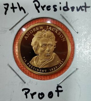 2008 S Proof Dollar Andrew Jackson 7th President Deep Cameo Coin From Set