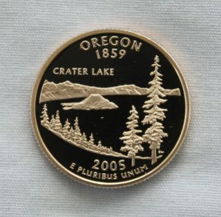 2005 - S Oregon Clad Proof State Quarter Cameo