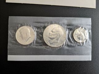 1776 - 1976 U.  S.  Bicentennial Silver Uncirculated 3 Coin Set w/ Envelope 3