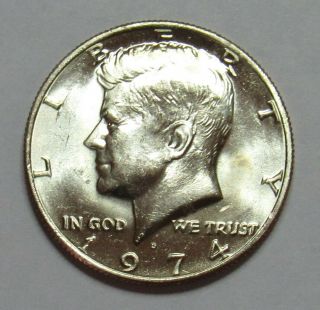 1974 D Kennedy Half Dollar In Bu
