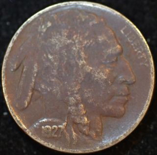 1927 Very Fine (dark) Buffalo Nickel 1 -
