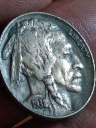 1938 - D Uncirculated Buffalo Nickel,  Coin In Good Shape.
