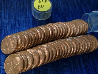 1960 D Lincoln Cent Roll Uncirculated Copper Memorial Penny Roll