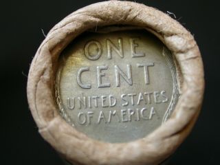 Unsearched Wheat Penny Roll W/ Wwii Steel Wheat Cent & Indian Head Ends R19