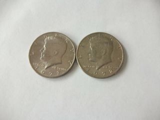 (2) 1972 P & D Kennedy Half Dollars - Circulated