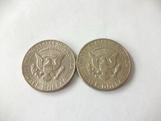 (2) 1972 P & D Kennedy Half Dollars - Circulated 2