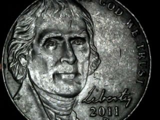 2011 - D Jefferson Error Nickel (Item 205) Doubled Die Reverse,  in 2x2. 4