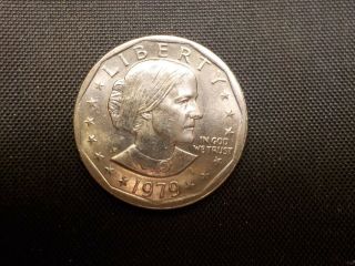 1979 P Wide Rim Near Date $1 Susan B.  Anthony Sba Dollar Us Coin (k3)