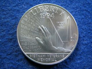 1994 W Viet Nam Veterans Silver Dollar - Satin Luster Bu - U S
