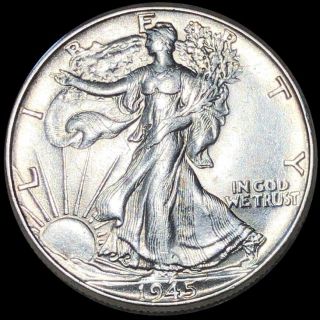 1945 Walking Half Dollar Highly Uncirculated Liberty Silver Philly Collectible
