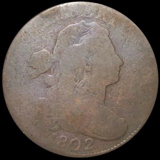 1802 Draped Bust Large Cent Nicely Circulated High End Philadelphia Copper Coin