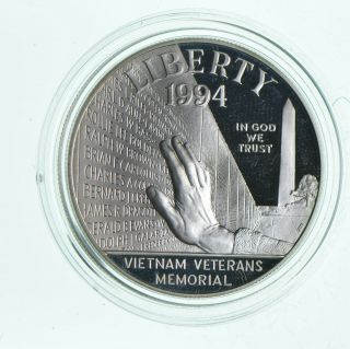 Proof 1994 - P Vietnam Veterans Memorial Commemorative 90 Silver Dollar 643