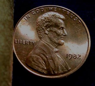 1982 Philadelphia Lincoln Memorial Penny Sm Date Copper Bu