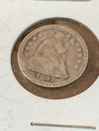 1857 Silver Liberty Seated Half Dime