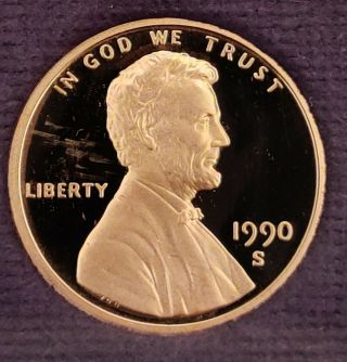 1990 - S Deep Cameo Proof Lincoln Memorial Cent Penny