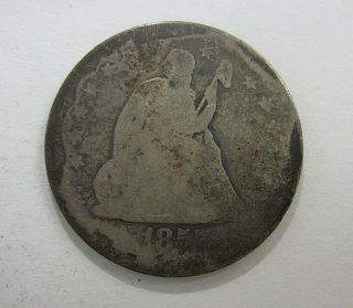 1857 - P - Liberty Seated Quarter Dollar 90 Silver - -