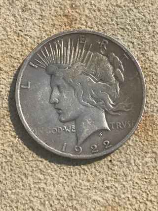 1922 - D - Peace Silver Dollar Us Coin