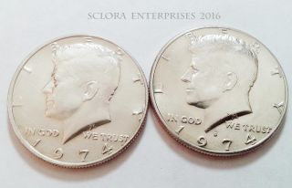 1974 P & D Kennedy Half Dollar Set (2 Coins) Shhpping