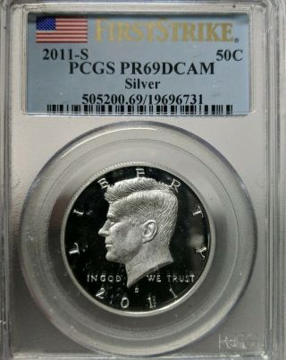 2011 - S Kennedy Half Dollar Silver Proof Pcgs Pr69dcam