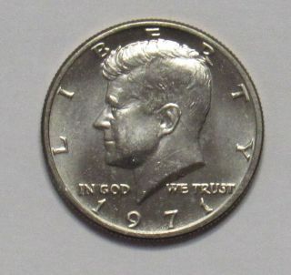 1971 P Kennedy Half Dollar In Bu
