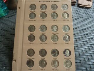 24 Washington Quarter Dollars 1979 - S To 1987 - P Pulled From A Dansco Album