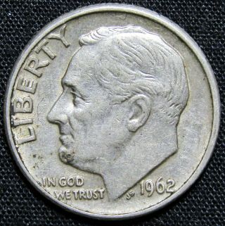 1962 D Us Roosevelt Dime Silver Coin