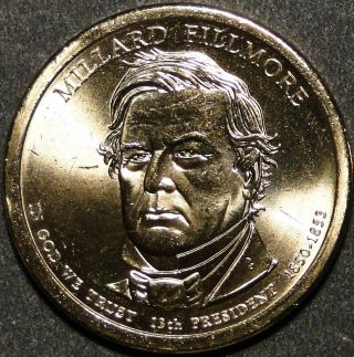 Bu Unc 2010 United States Us Presidents Millard Fillmore Dollar $1 Coins P/d