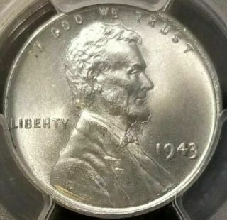 1943 Steel Penny Certified Pcgs Ms66 U.  S.  Coin Lincoln Cent Currency Money Cash