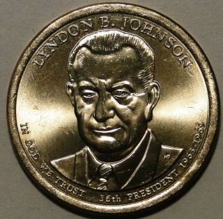 Bu Unc 2015 United States Us Presidents Lyndon D.  Johnson Dollar $1 Coins Denver