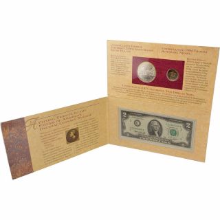1993 Us Thomas Jefferson Coinage & Currency Set