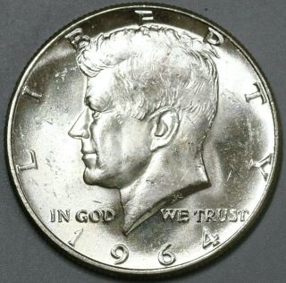 Two 1964 Kennedy Half Dollars 2 Uncirculated Removed From Same Roll
