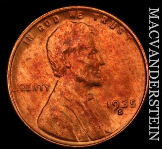 1935 - S Lincoln Wheat Cent - Choice Brilliant Uncirculated Nr1676