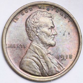 1918 Lincoln Wheat Small Cent Choice Bu E140 Rnt
