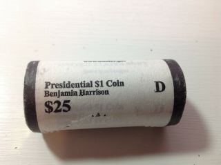2012 - D Presidential Dollar Coin - Benjamin Harrison - Roll Of 25